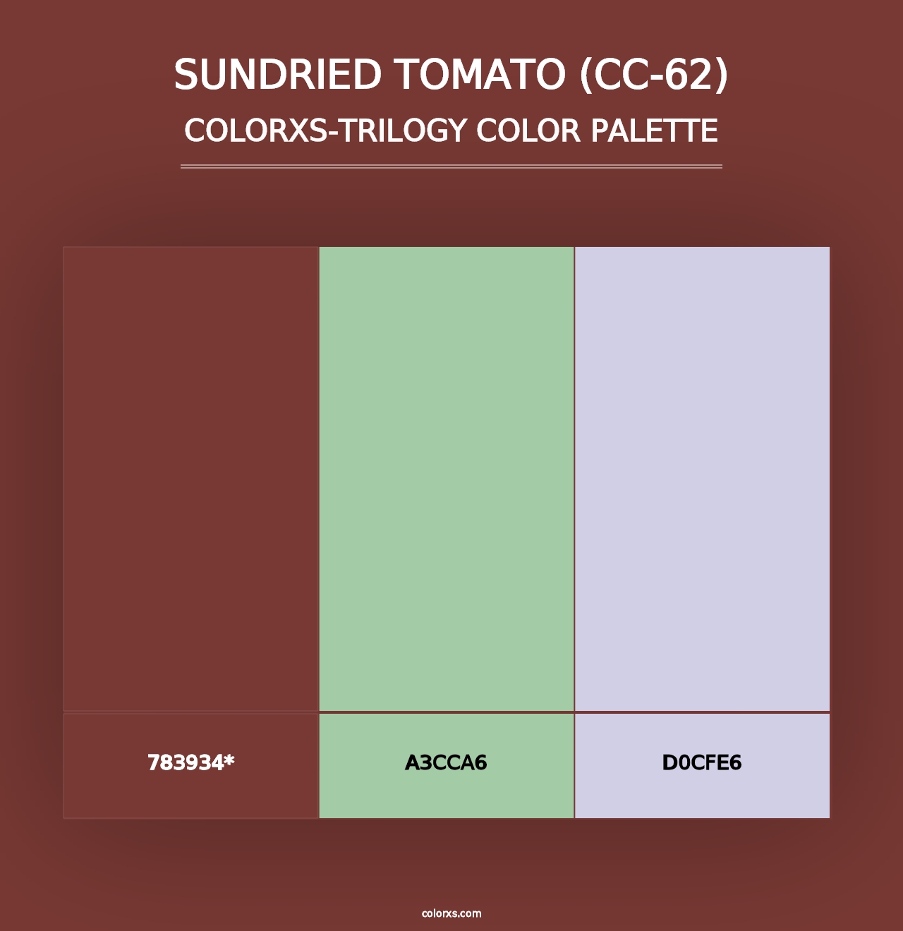 Sundried Tomato (CC-62) - Colorxs Trilogy Palette