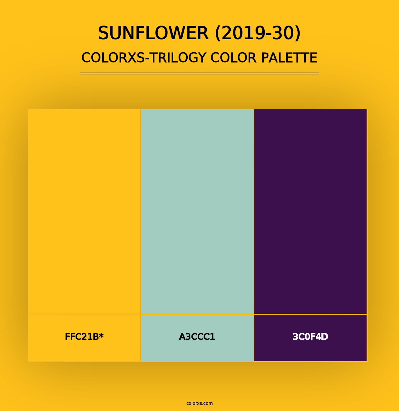 Sunflower (2019-30) - Colorxs Trilogy Palette