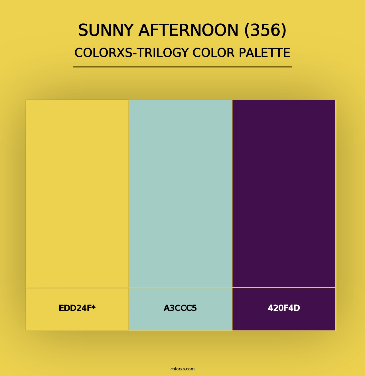 Sunny Afternoon (356) - Colorxs Trilogy Palette