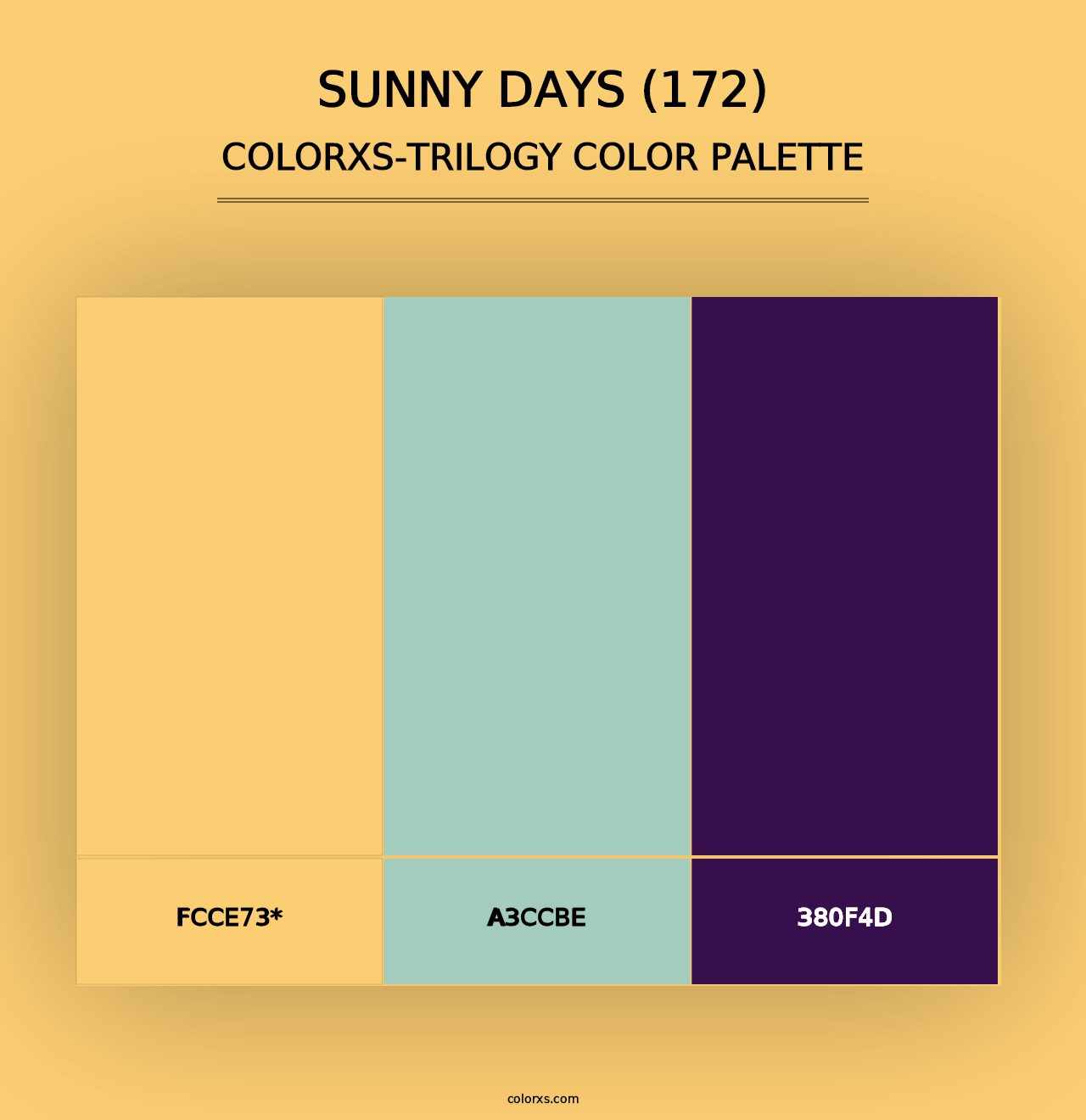 Sunny Days (172) - Colorxs Trilogy Palette