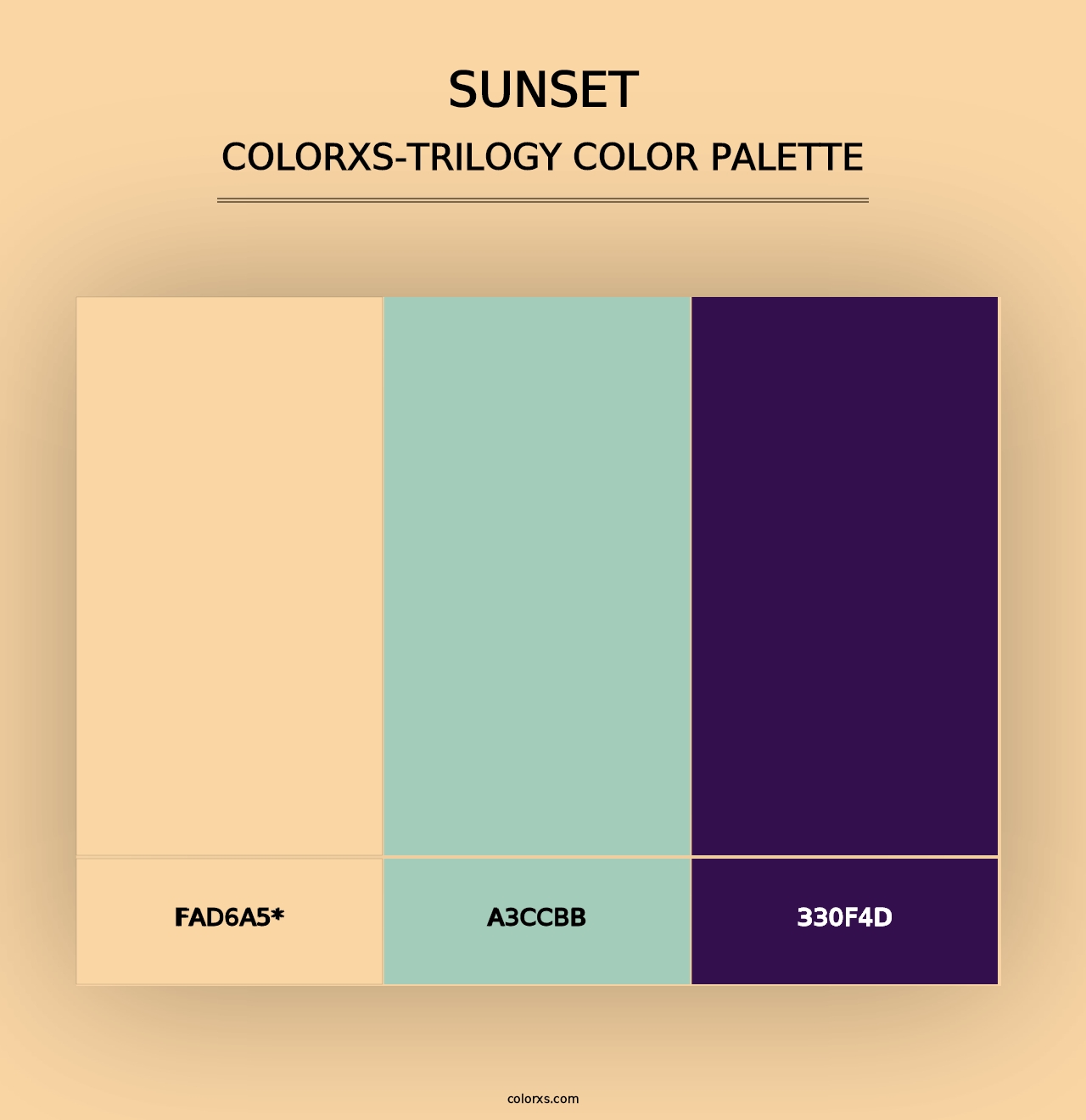 Sunset - Colorxs Trilogy Palette