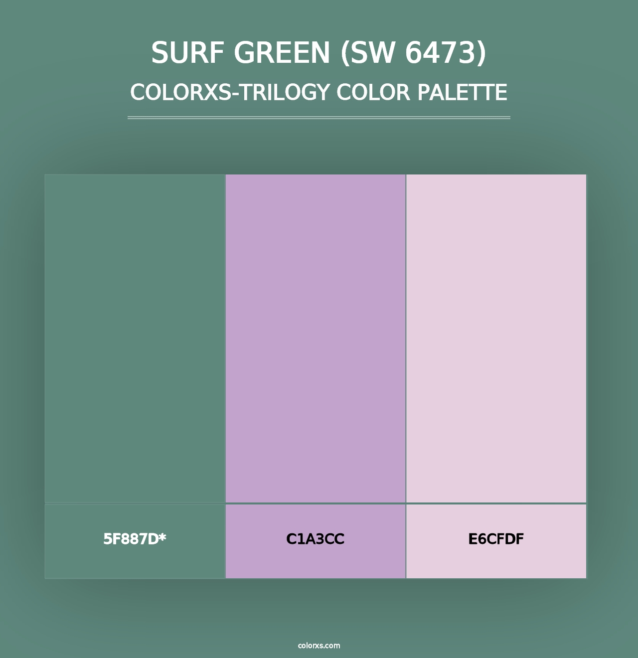 Surf Green (SW 6473) - Colorxs Trilogy Palette