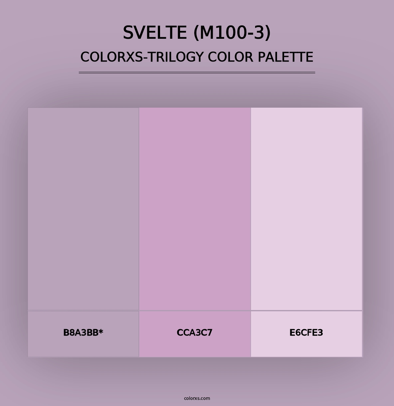 Svelte (M100-3) - Colorxs Trilogy Palette