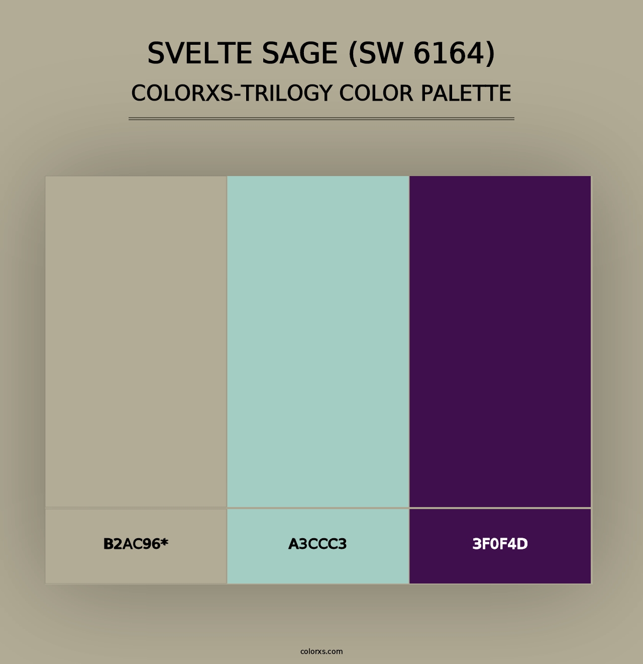 Svelte Sage (SW 6164) - Colorxs Trilogy Palette