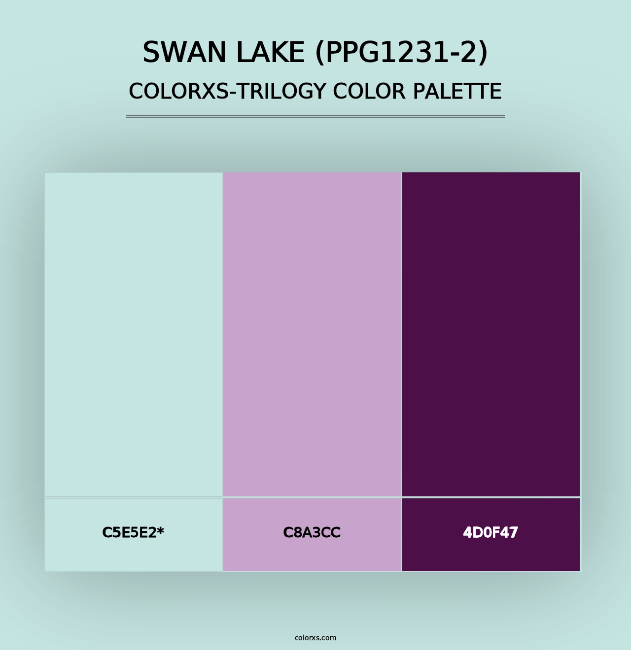 Swan Lake (PPG1231-2) - Colorxs Trilogy Palette