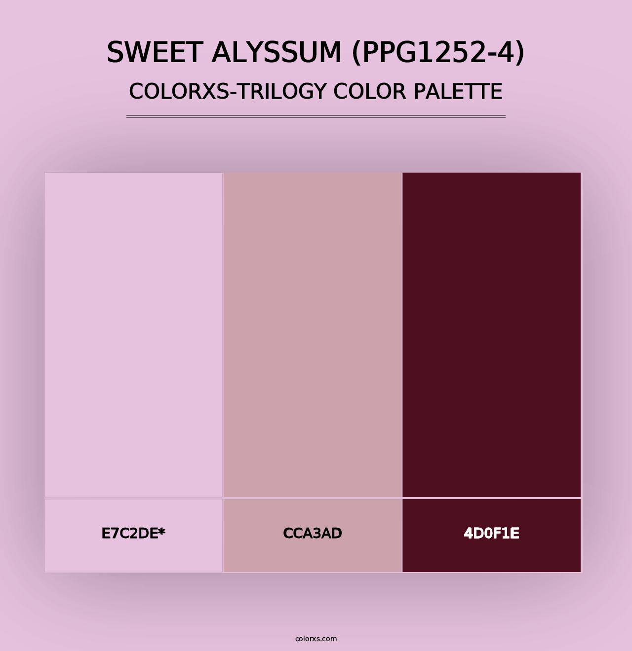 Sweet Alyssum (PPG1252-4) - Colorxs Trilogy Palette