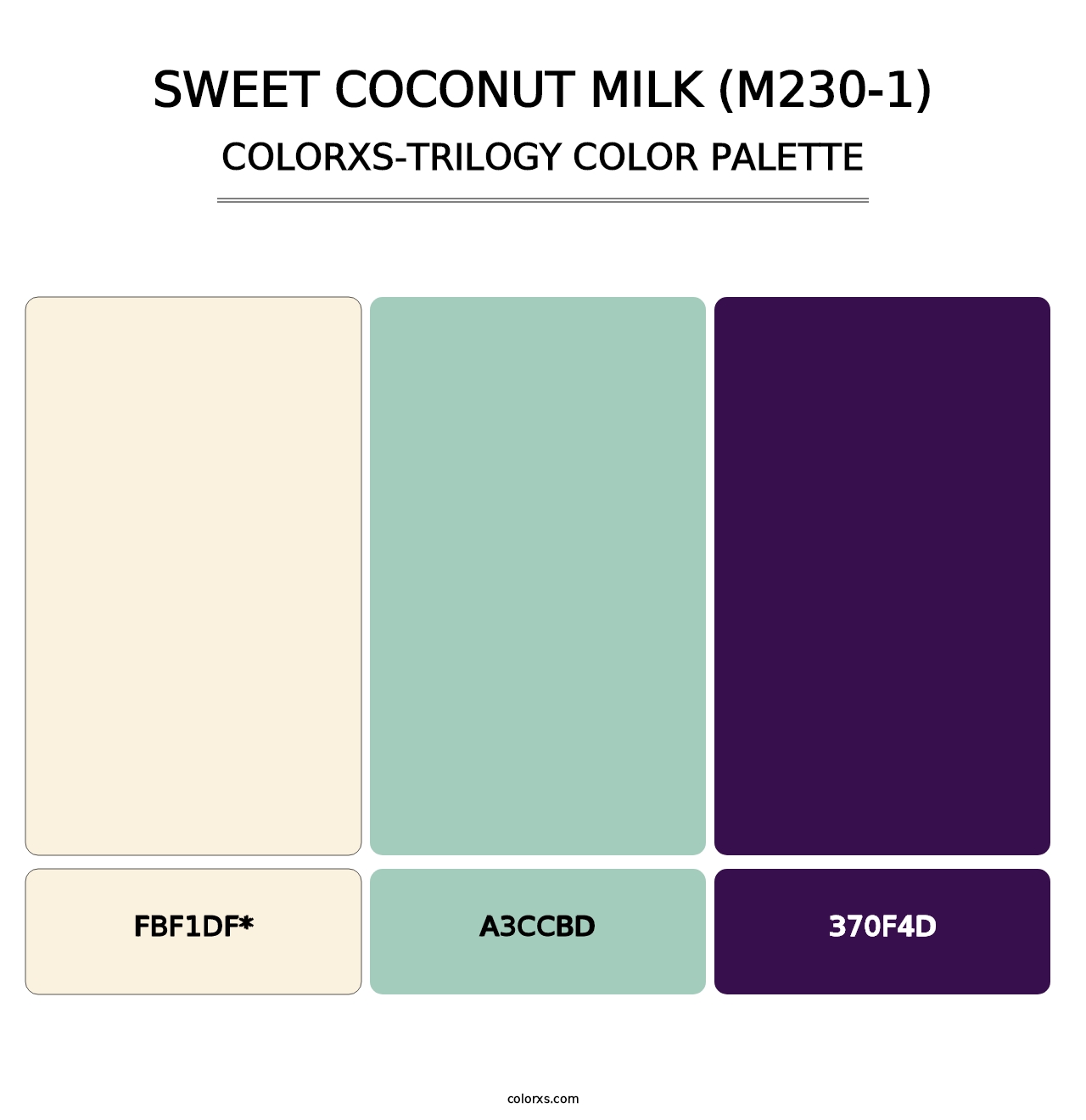 Sweet Coconut Milk (M230-1) - Colorxs Trilogy Palette