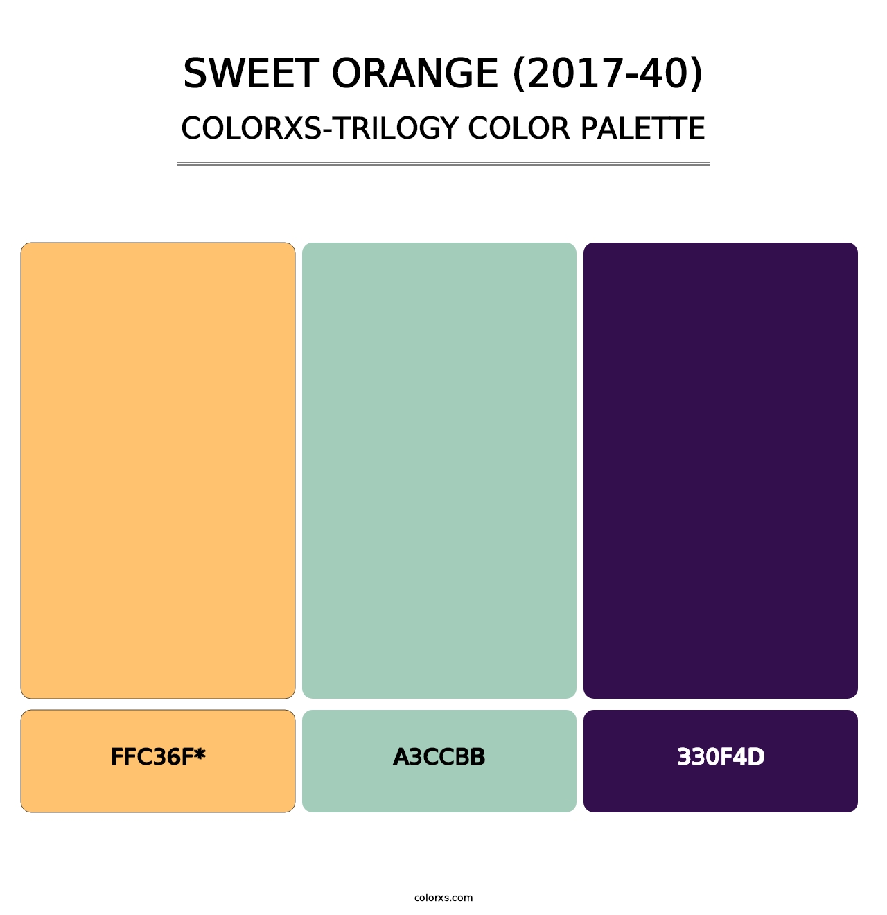 Sweet Orange (2017-40) - Colorxs Trilogy Palette