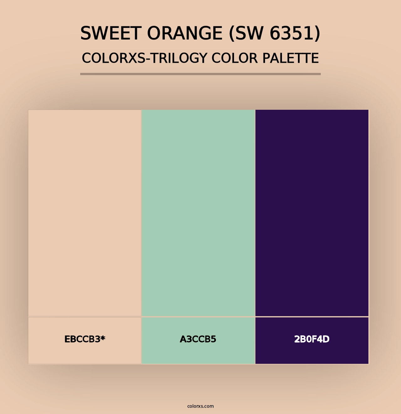 Sweet Orange (SW 6351) - Colorxs Trilogy Palette