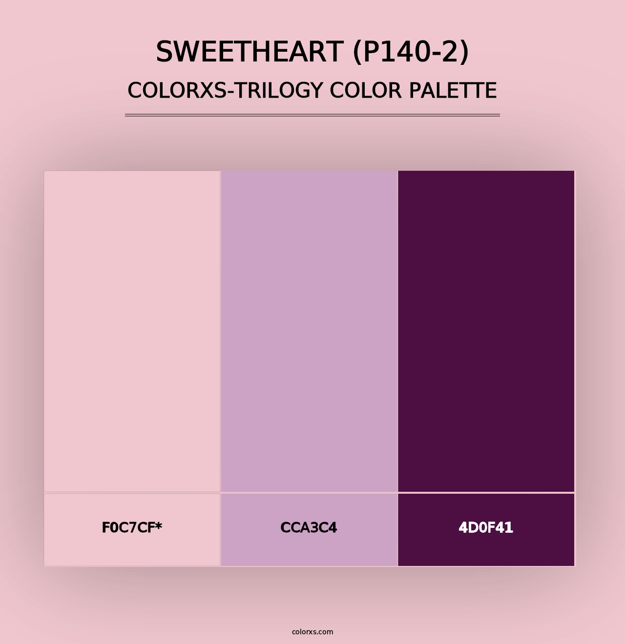 Sweetheart (P140-2) - Colorxs Trilogy Palette