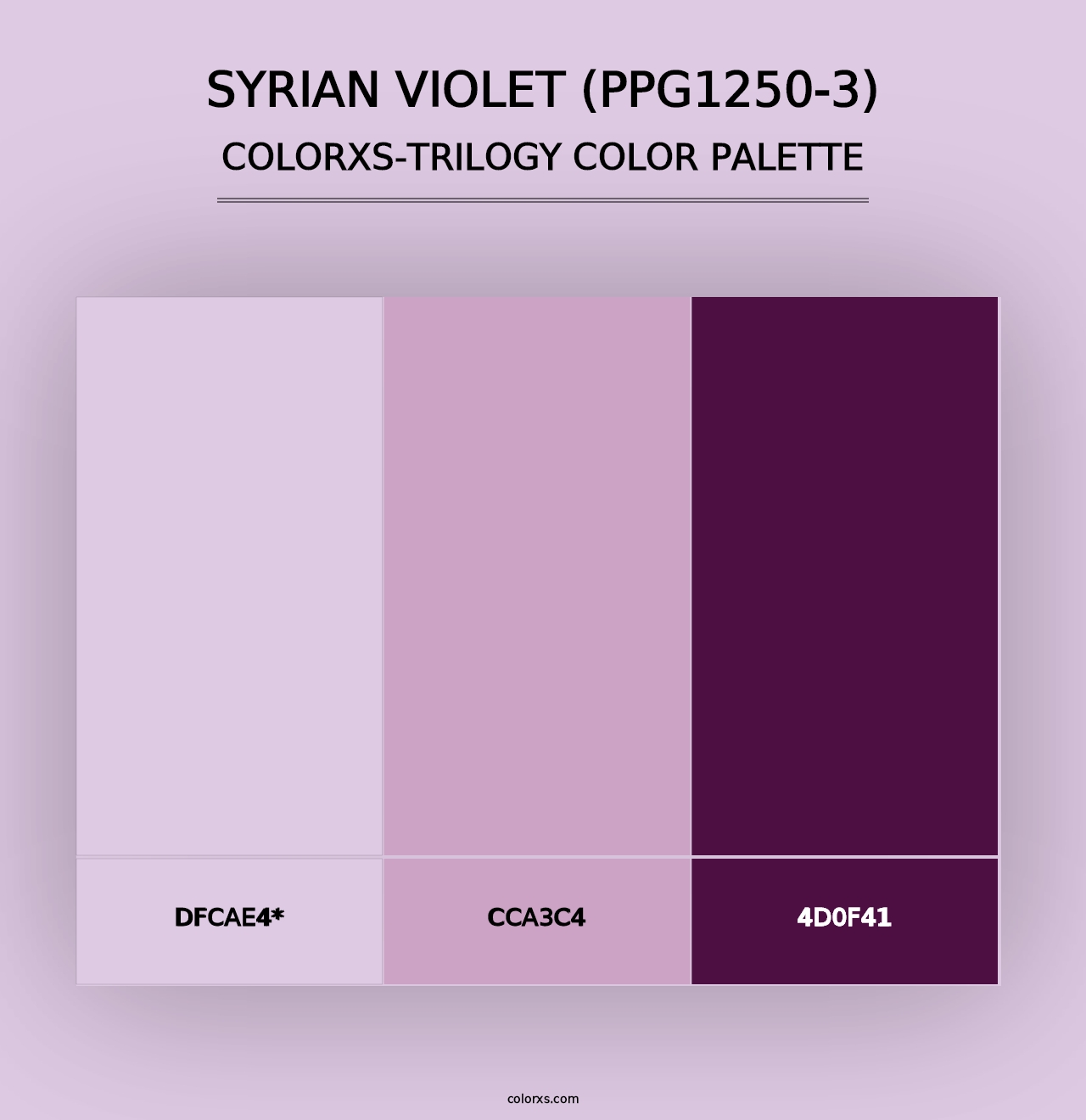 Syrian Violet (PPG1250-3) - Colorxs Trilogy Palette