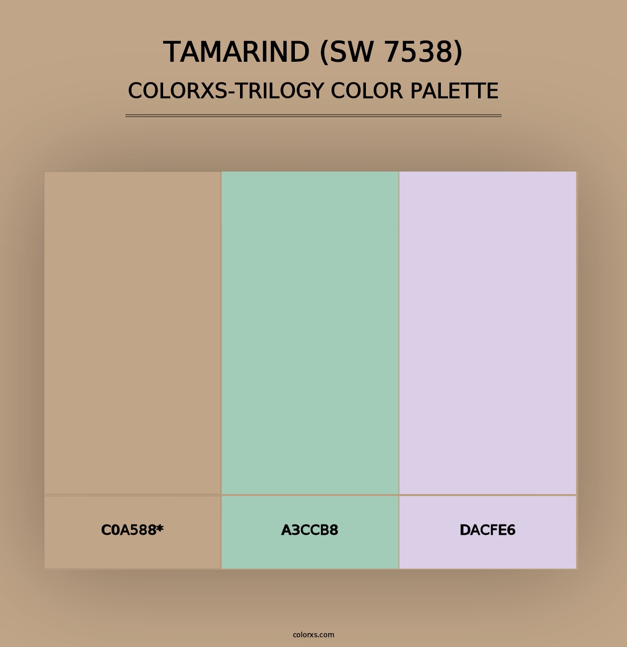 Tamarind (SW 7538) - Colorxs Trilogy Palette