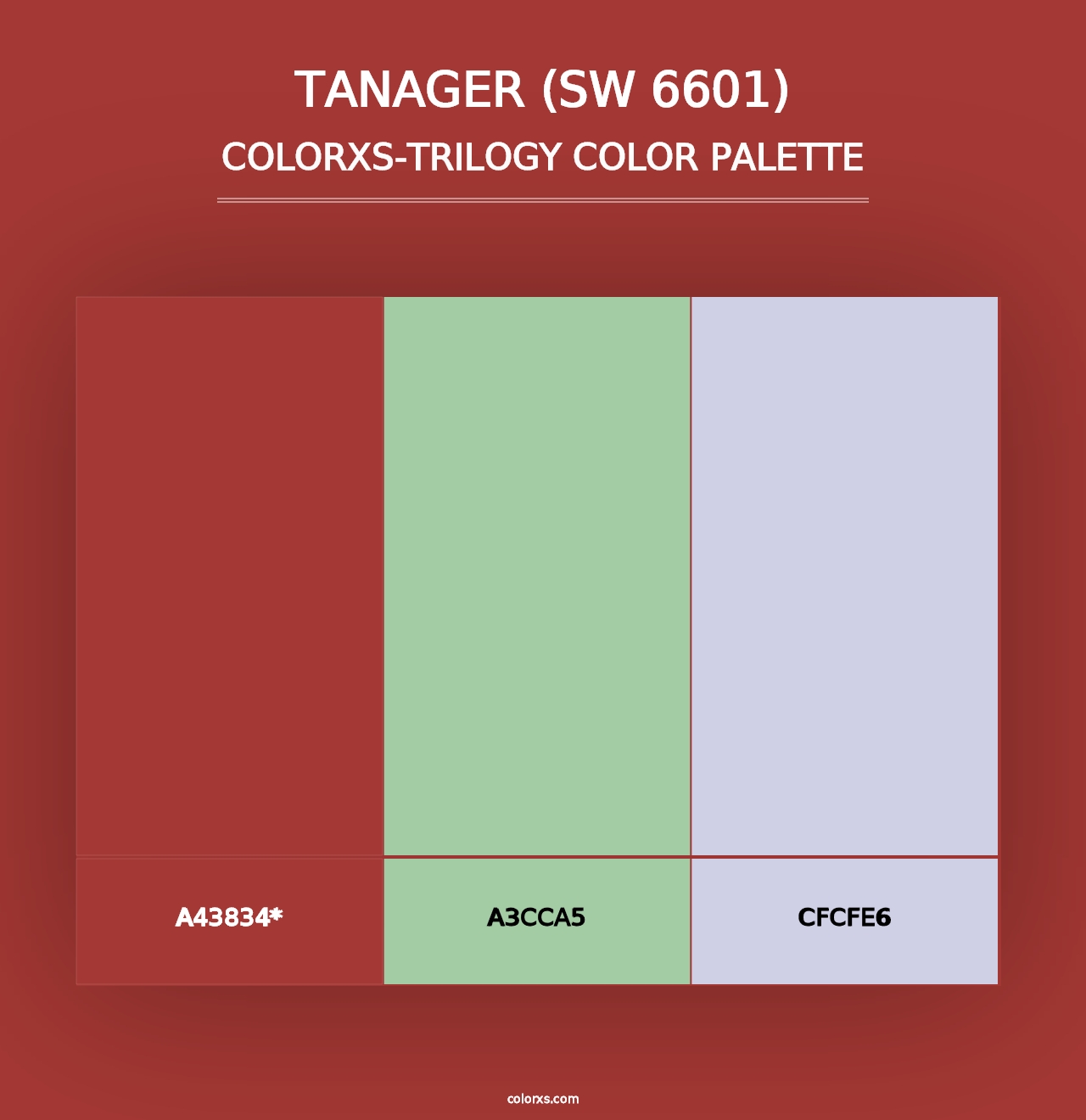 Tanager (SW 6601) - Colorxs Trilogy Palette