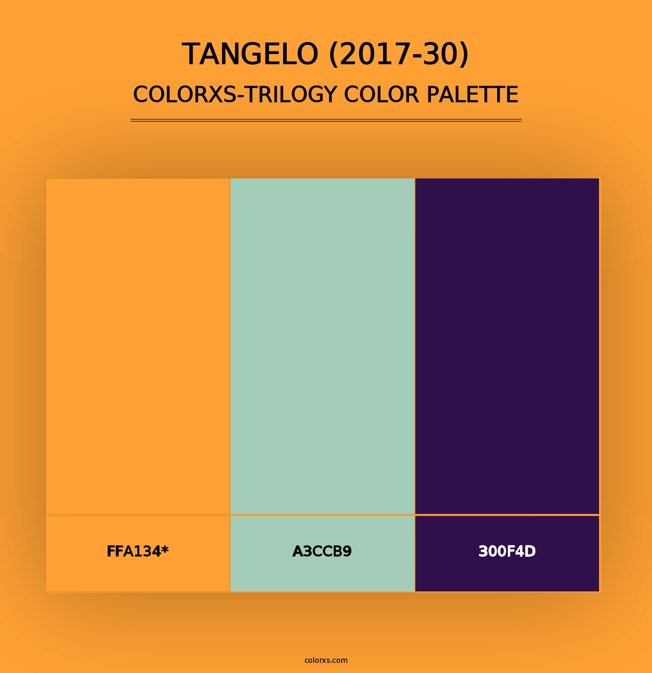 Tangelo (2017-30) - Colorxs Trilogy Palette