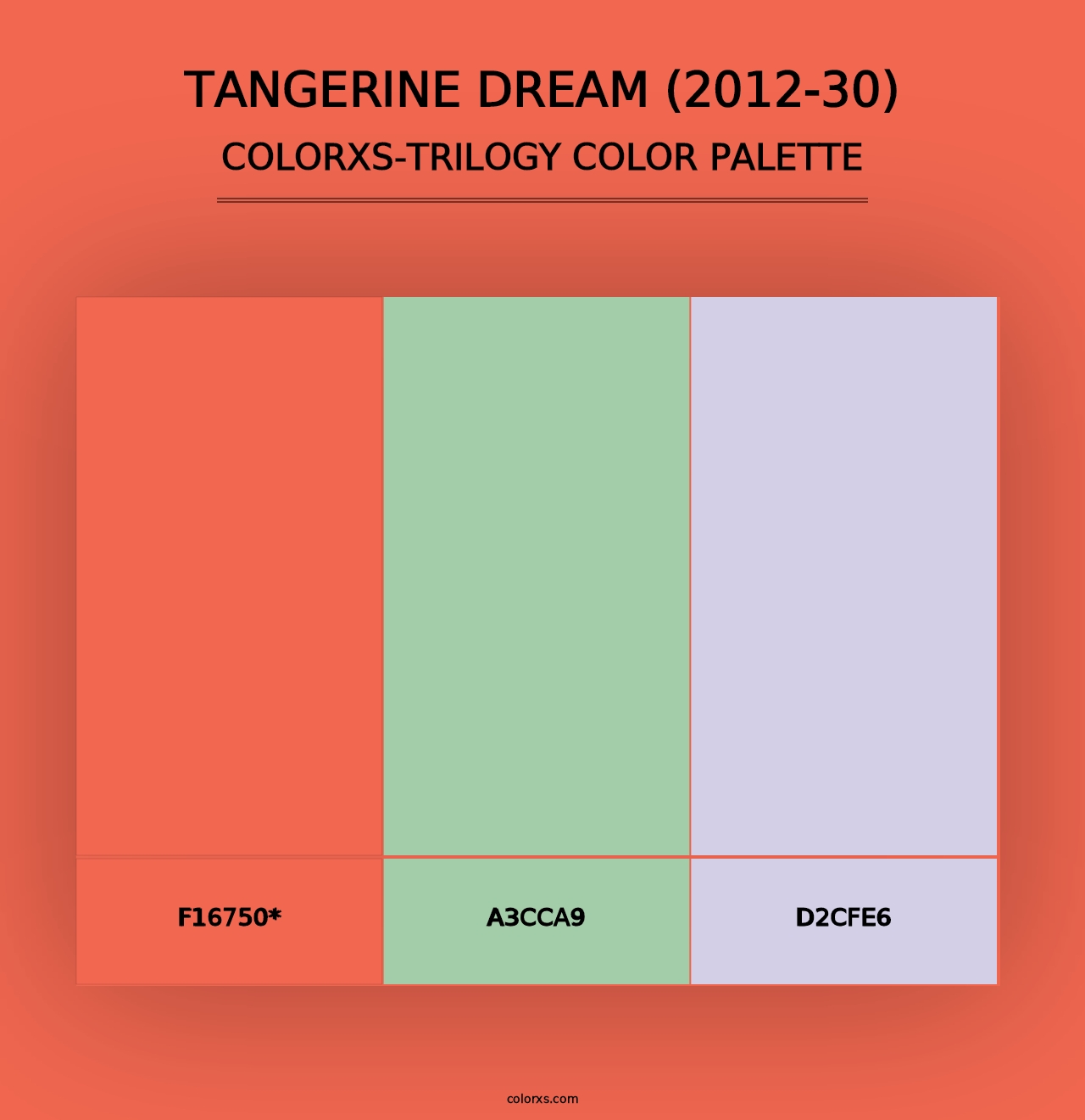 Tangerine Dream (2012-30) - Colorxs Trilogy Palette