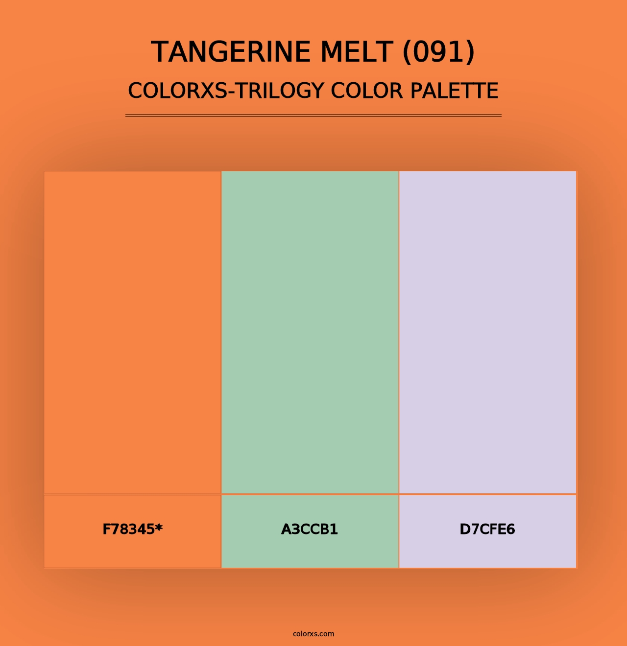 Tangerine Melt (091) - Colorxs Trilogy Palette