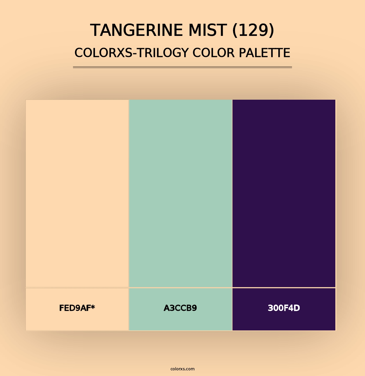 Tangerine Mist (129) - Colorxs Trilogy Palette