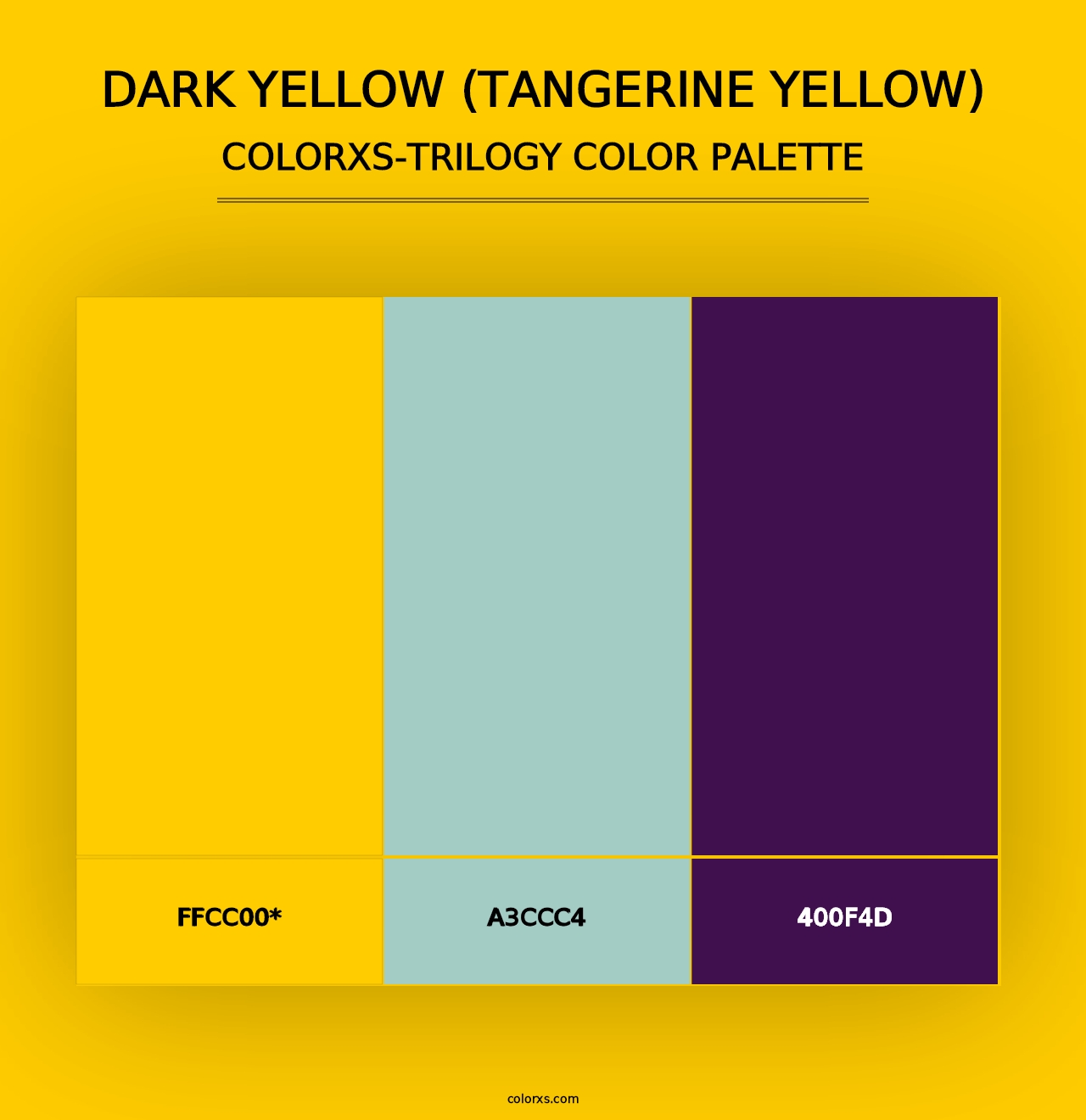 Dark Yellow (Tangerine Yellow) - Colorxs Trilogy Palette