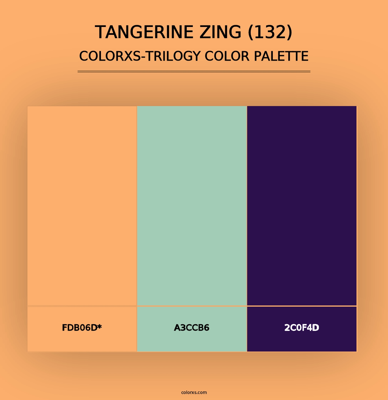 Tangerine Zing (132) - Colorxs Trilogy Palette