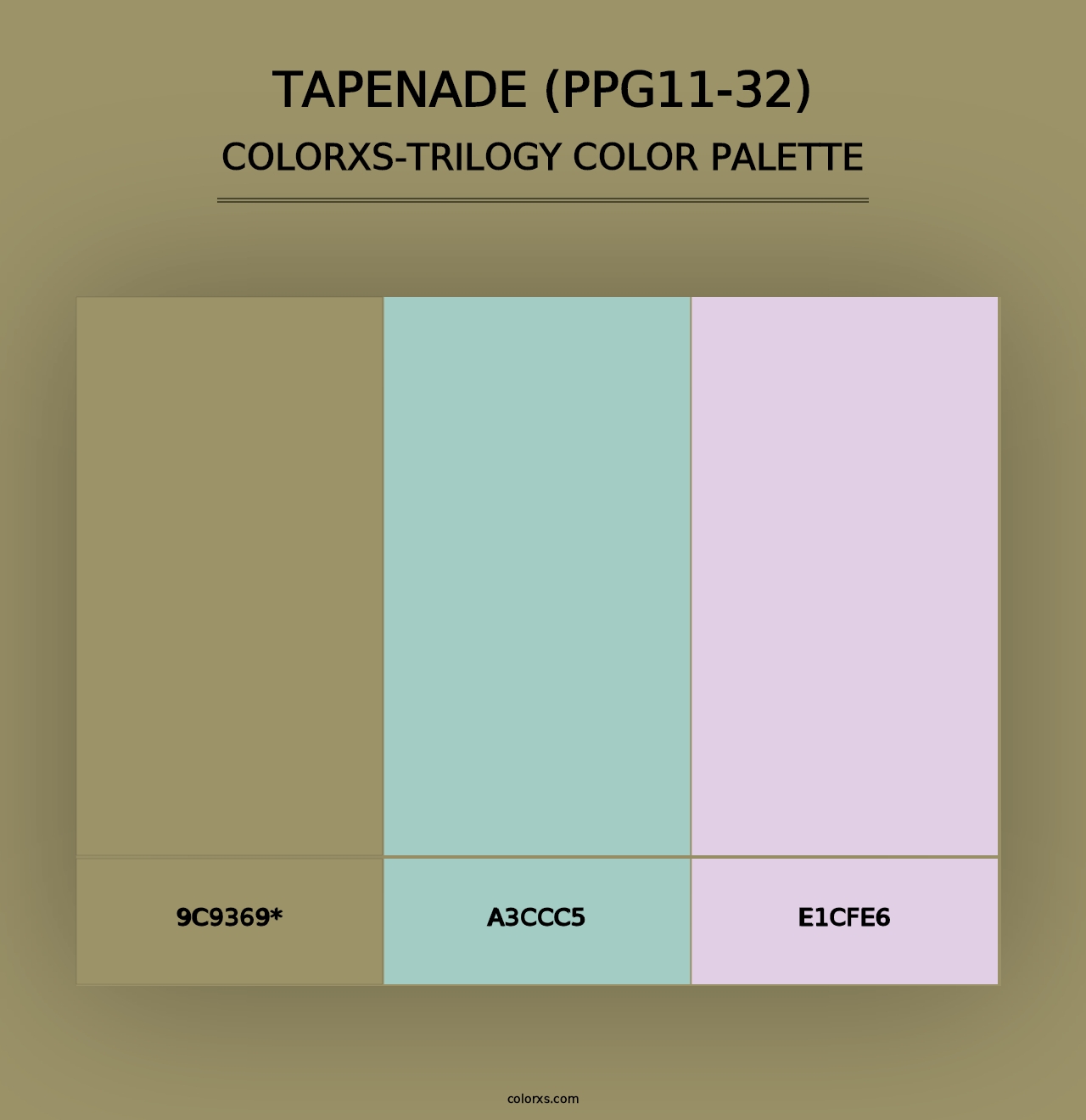 Tapenade (PPG11-32) - Colorxs Trilogy Palette