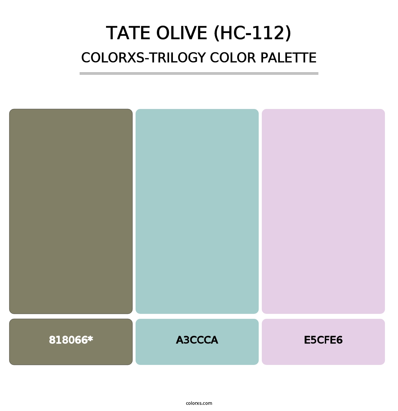 Tate Olive (HC-112) - Colorxs Trilogy Palette