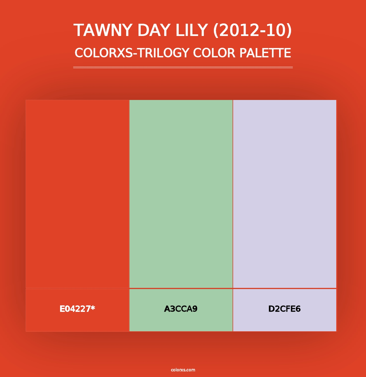 Tawny Day Lily (2012-10) - Colorxs Trilogy Palette