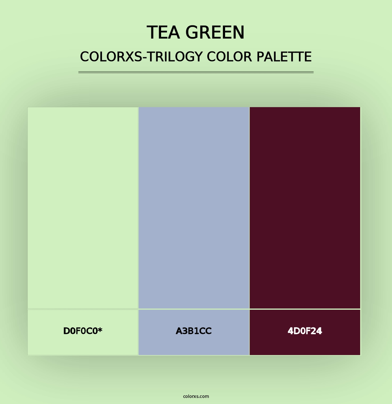 Tea Green - Colorxs Trilogy Palette