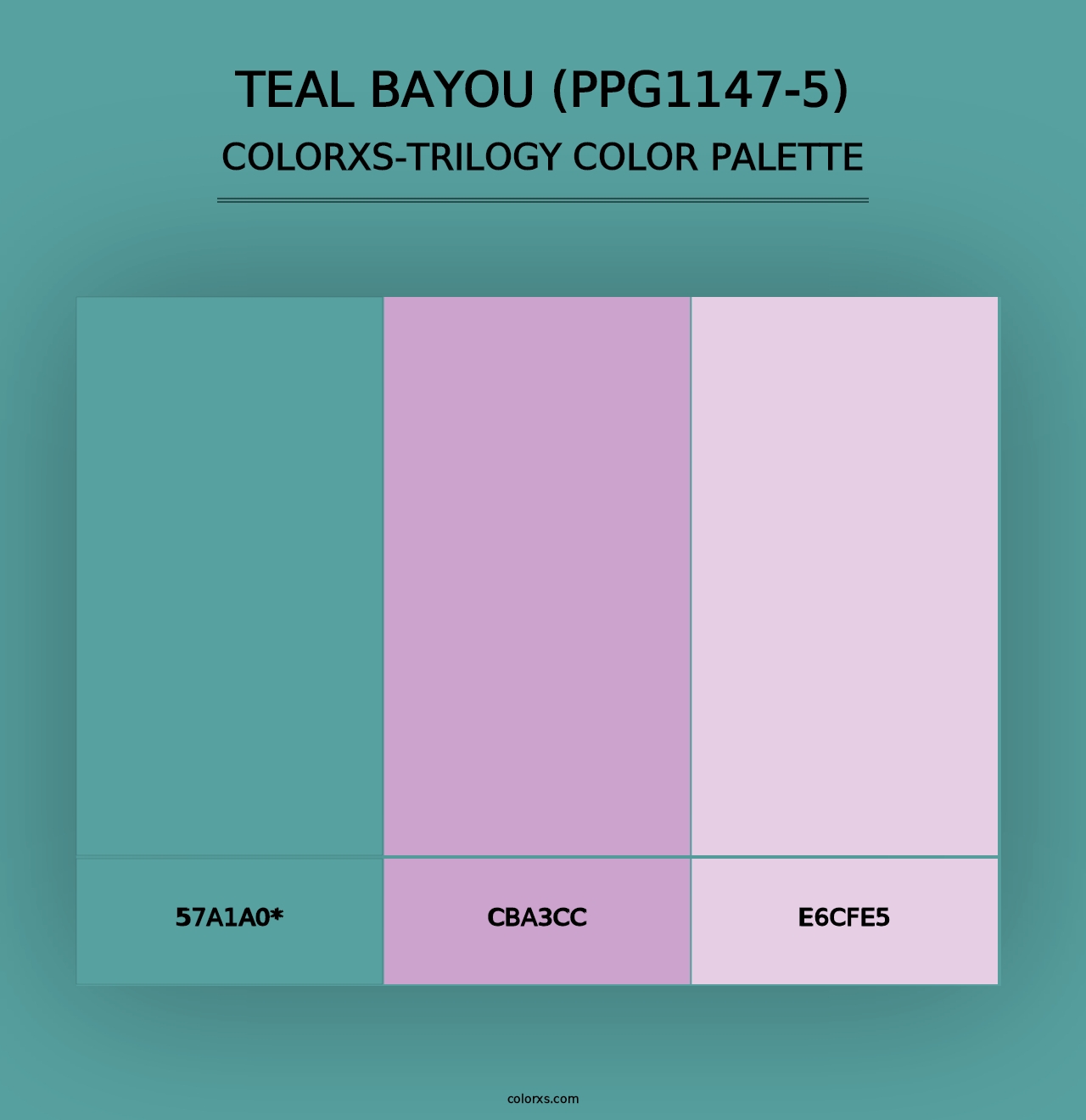 Teal Bayou (PPG1147-5) - Colorxs Trilogy Palette