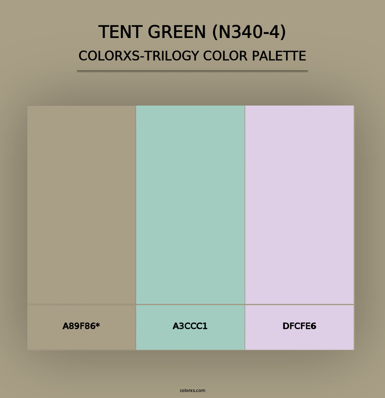 Tent Green (N340-4) - Colorxs Trilogy Palette