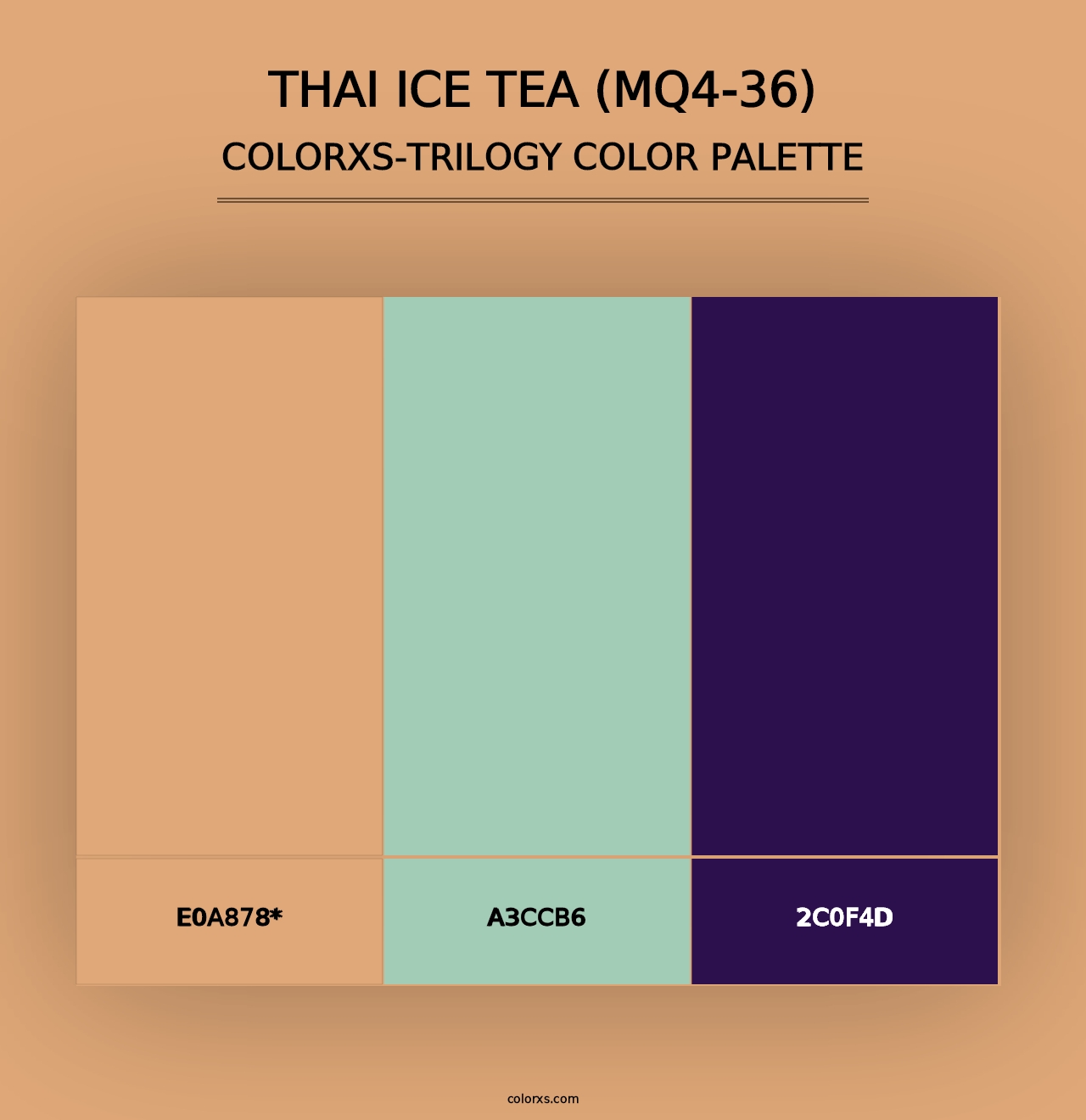 Thai Ice Tea (MQ4-36) - Colorxs Trilogy Palette