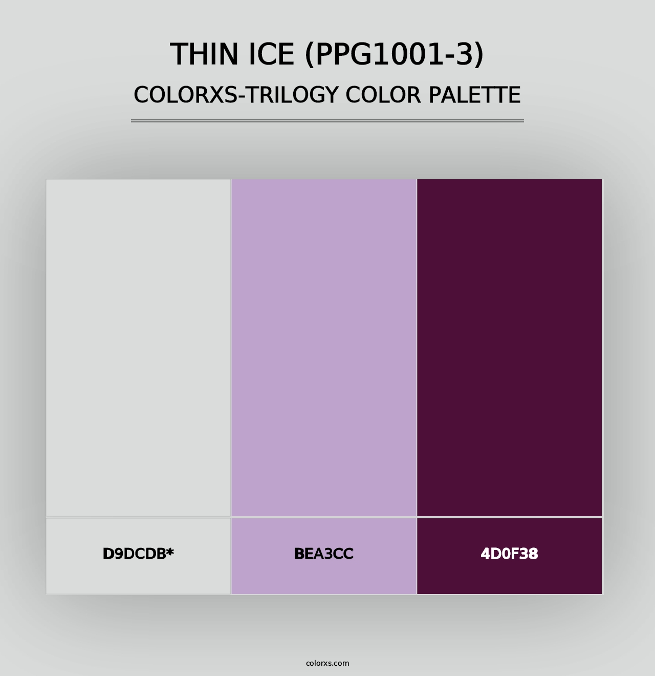 Thin Ice (PPG1001-3) - Colorxs Trilogy Palette