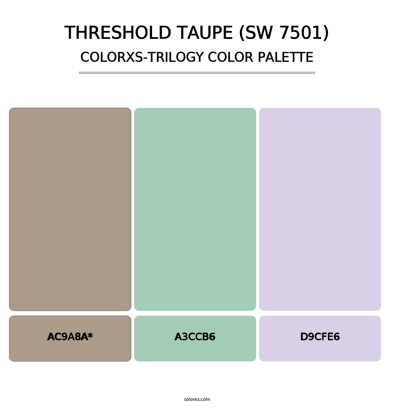 Threshold Taupe (SW 7501) - Colorxs Trilogy Palette