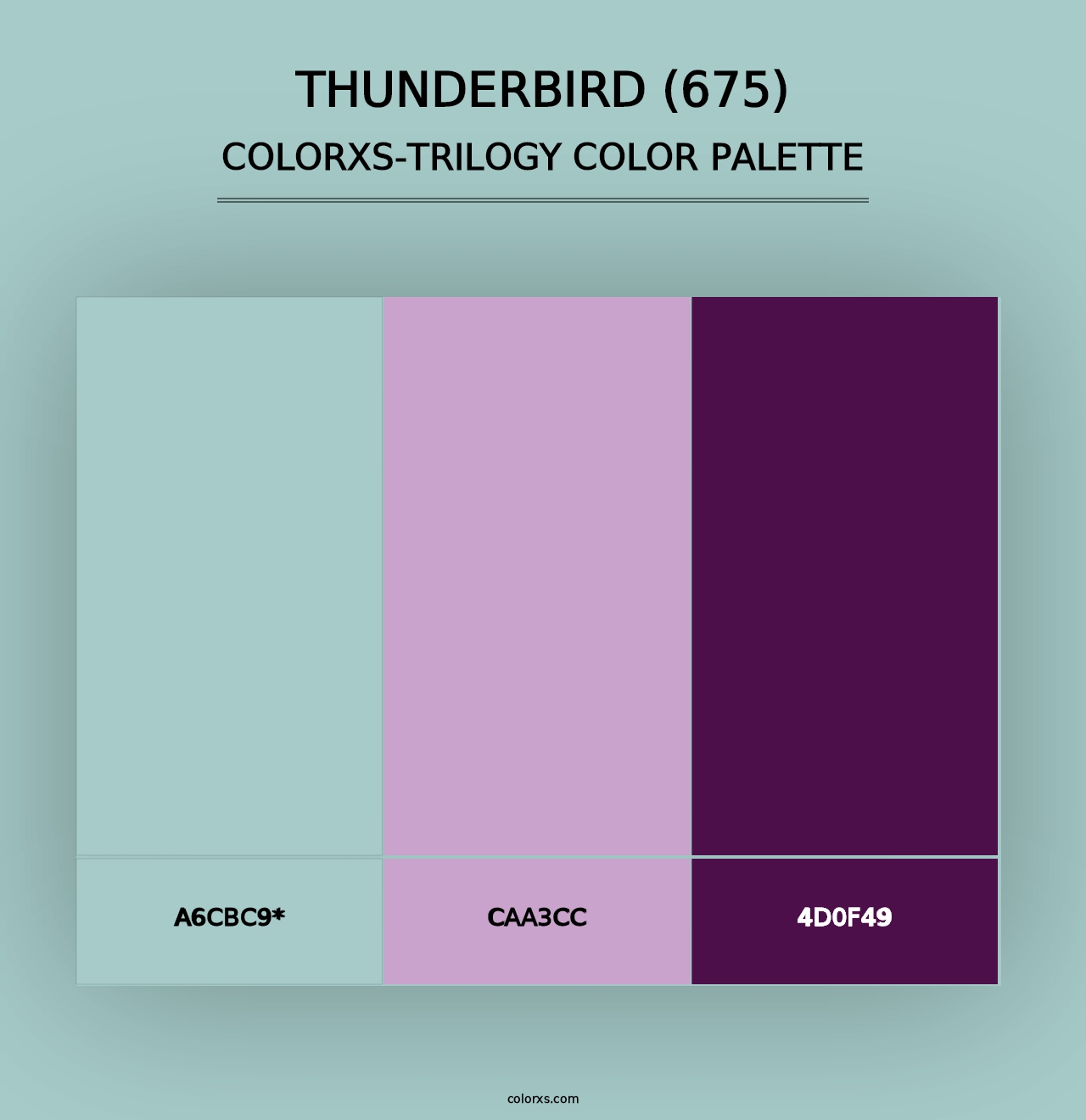 Thunderbird (675) - Colorxs Trilogy Palette