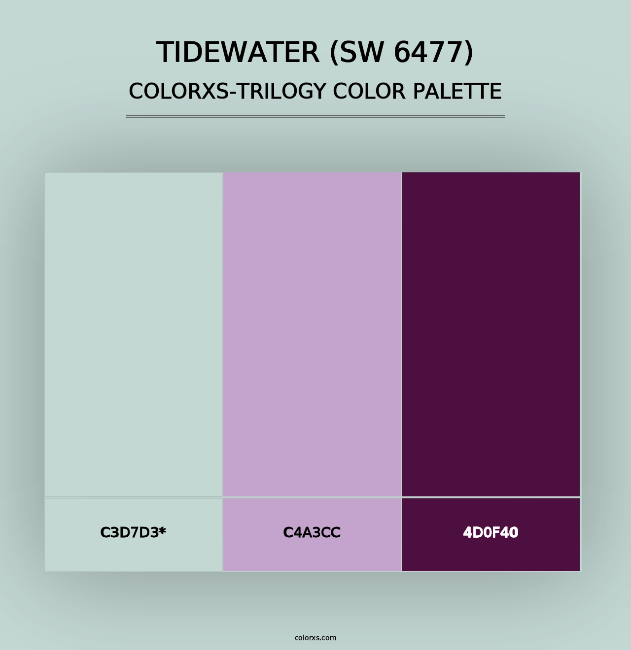 Tidewater (SW 6477) - Colorxs Trilogy Palette