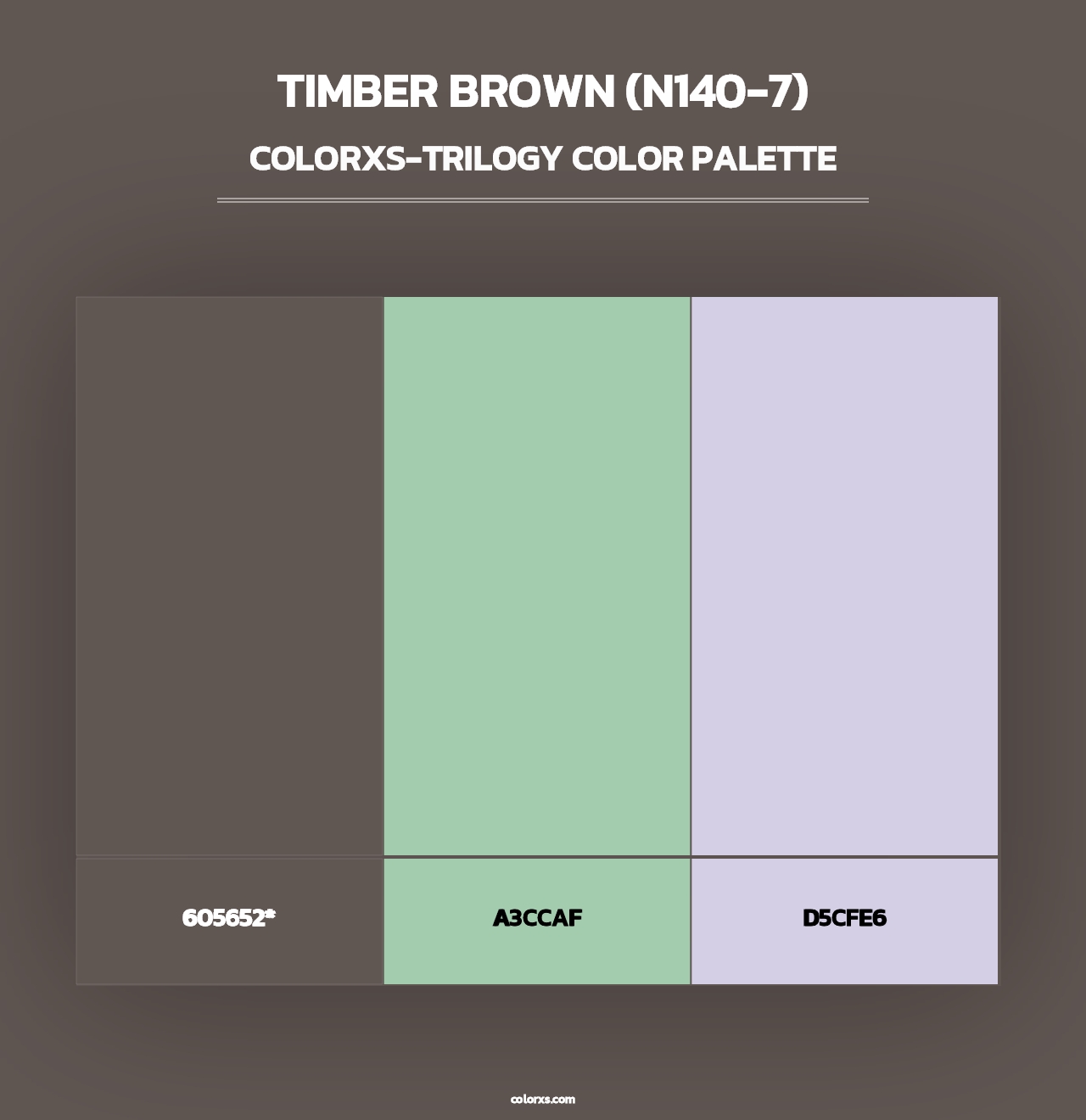 Timber Brown (N140-7) - Colorxs Trilogy Palette