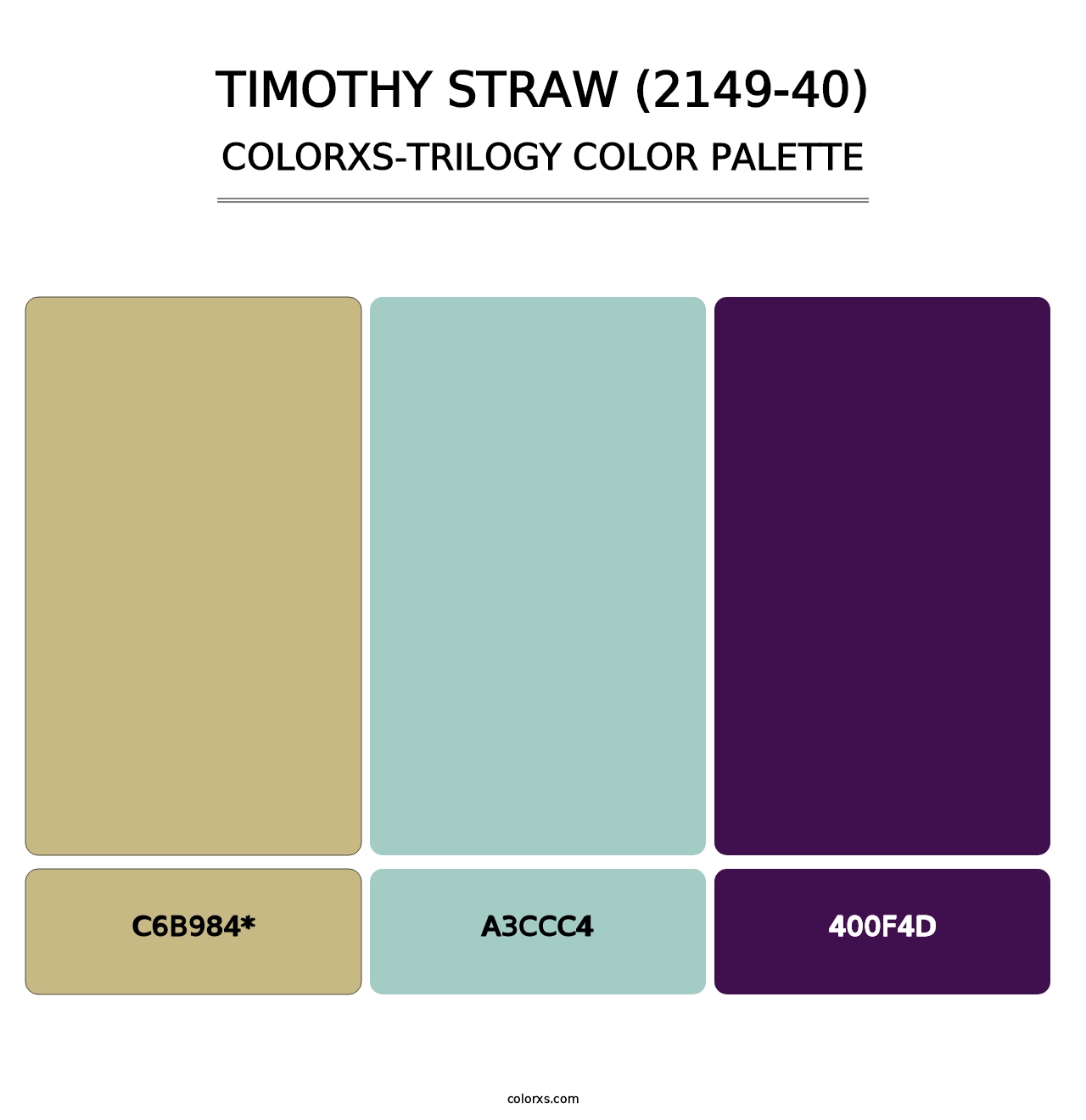 Timothy Straw (2149-40) - Colorxs Trilogy Palette