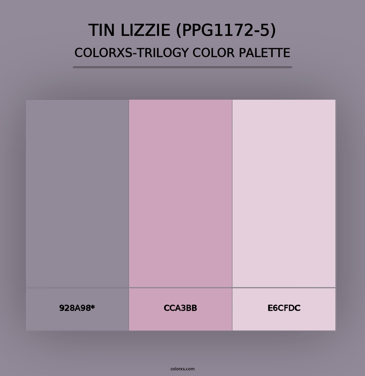 Tin Lizzie (PPG1172-5) - Colorxs Trilogy Palette