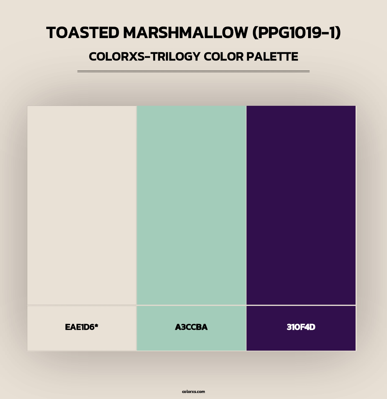 Toasted Marshmallow (PPG1019-1) - Colorxs Trilogy Palette