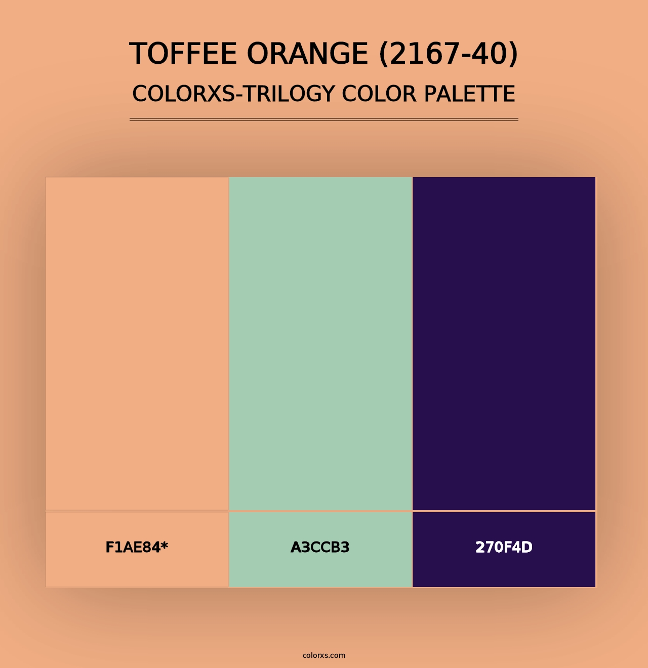 Toffee Orange (2167-40) - Colorxs Trilogy Palette