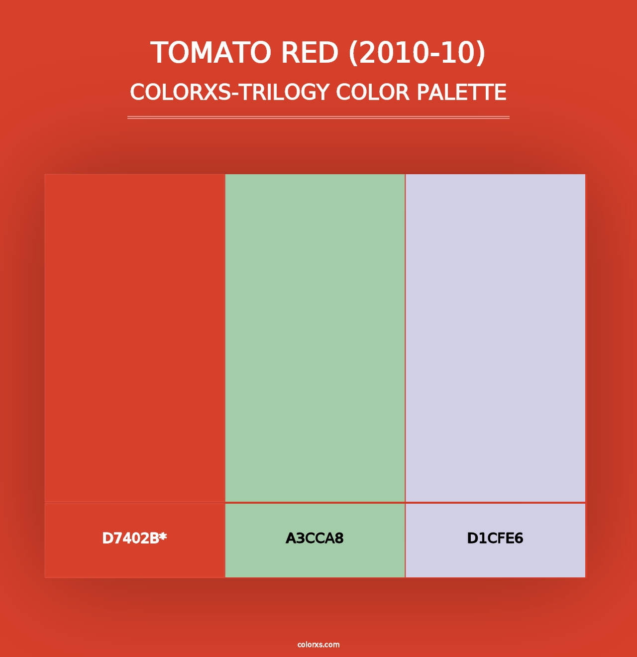 Tomato Red (2010-10) - Colorxs Trilogy Palette