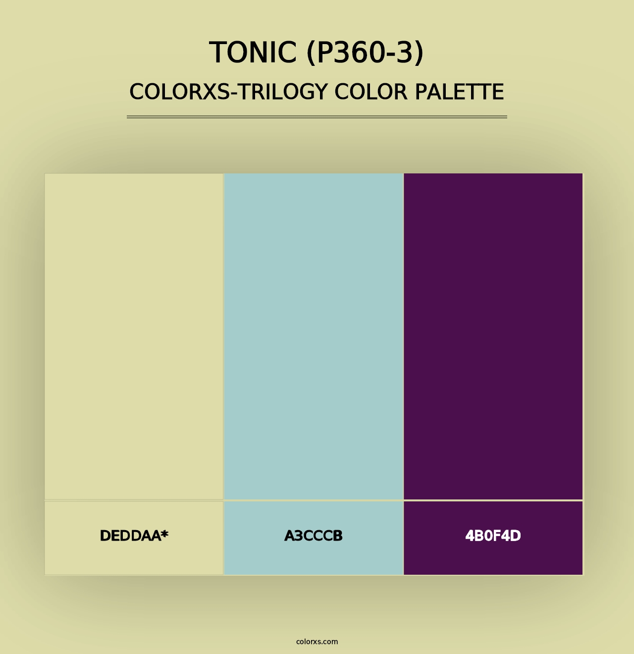 Tonic (P360-3) - Colorxs Trilogy Palette