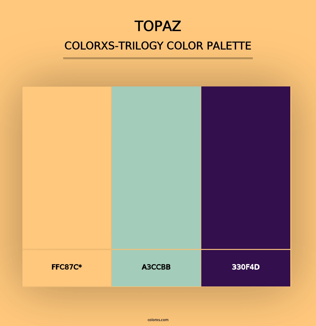 Topaz - Colorxs Trilogy Palette