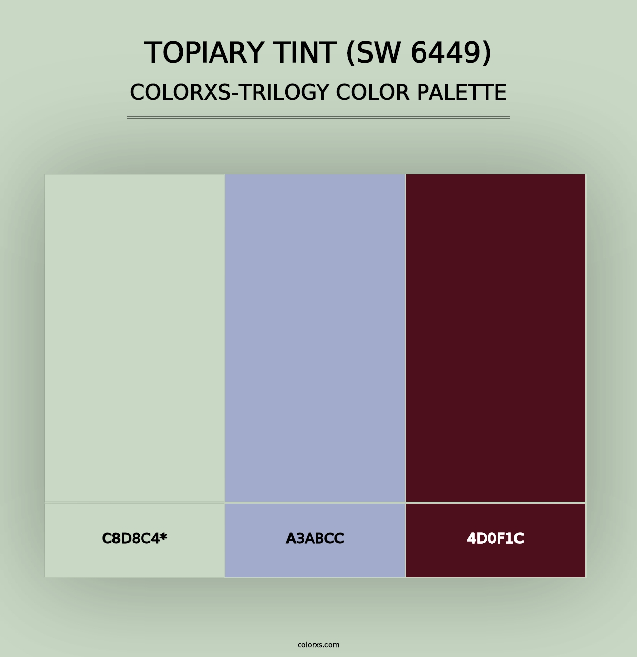 Topiary Tint (SW 6449) - Colorxs Trilogy Palette