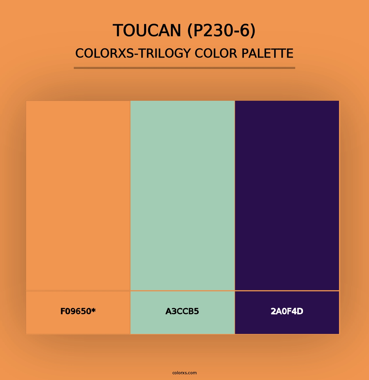 Toucan (P230-6) - Colorxs Trilogy Palette