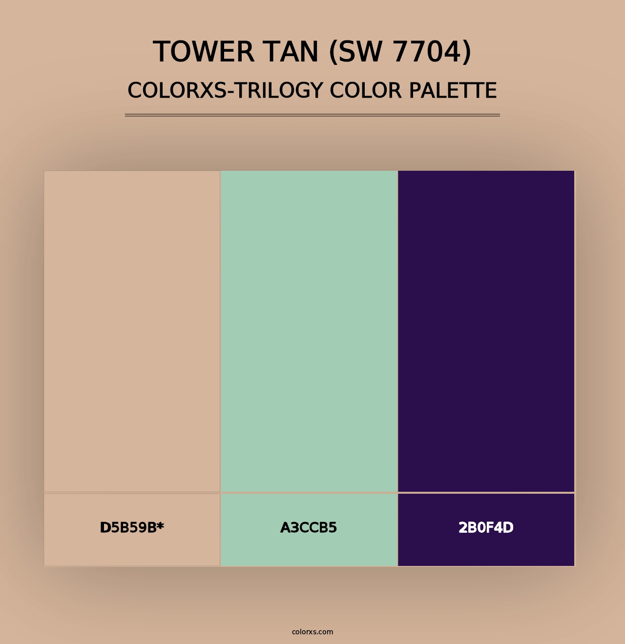 Tower Tan (SW 7704) - Colorxs Trilogy Palette