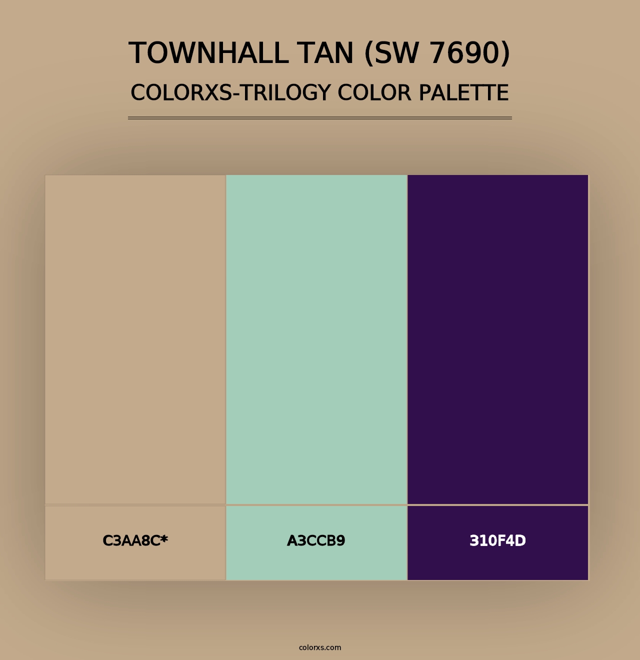 Townhall Tan (SW 7690) - Colorxs Trilogy Palette