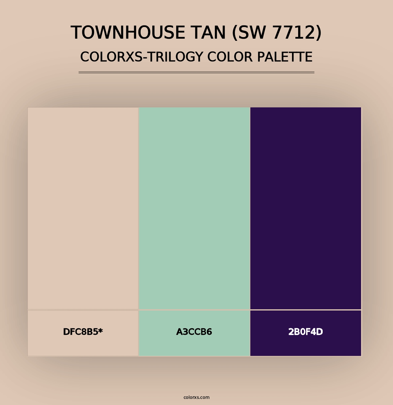 Townhouse Tan (SW 7712) - Colorxs Trilogy Palette