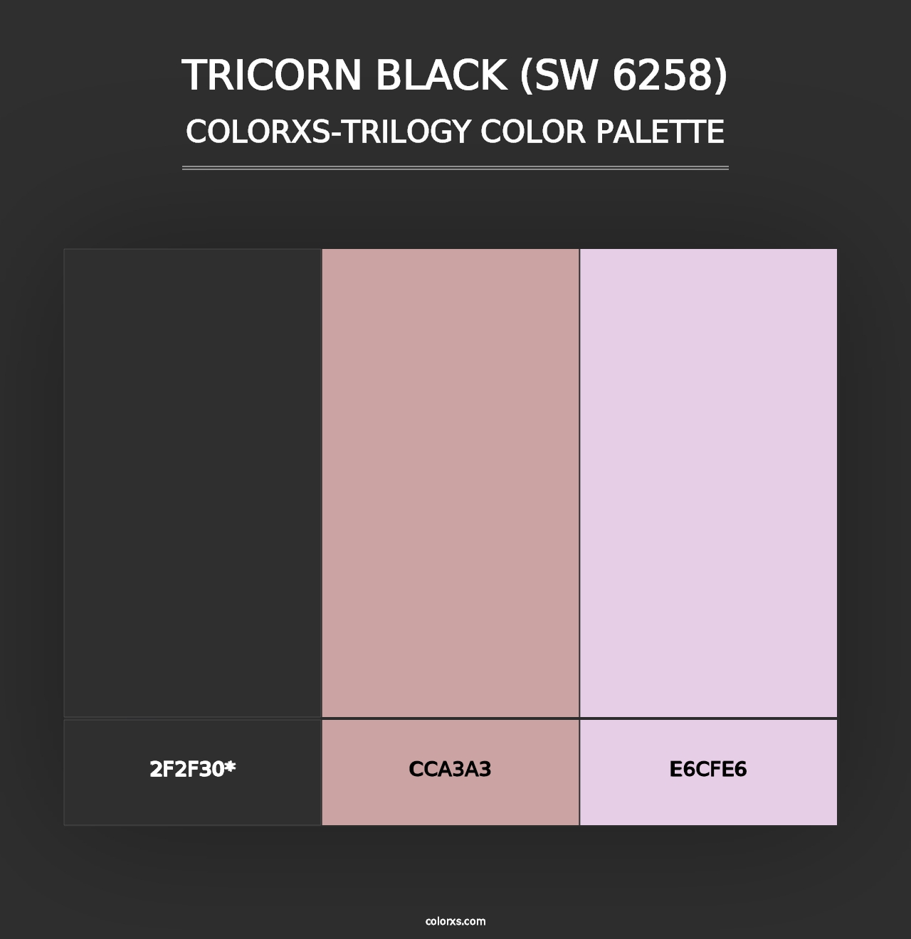 Tricorn Black (SW 6258) - Colorxs Trilogy Palette