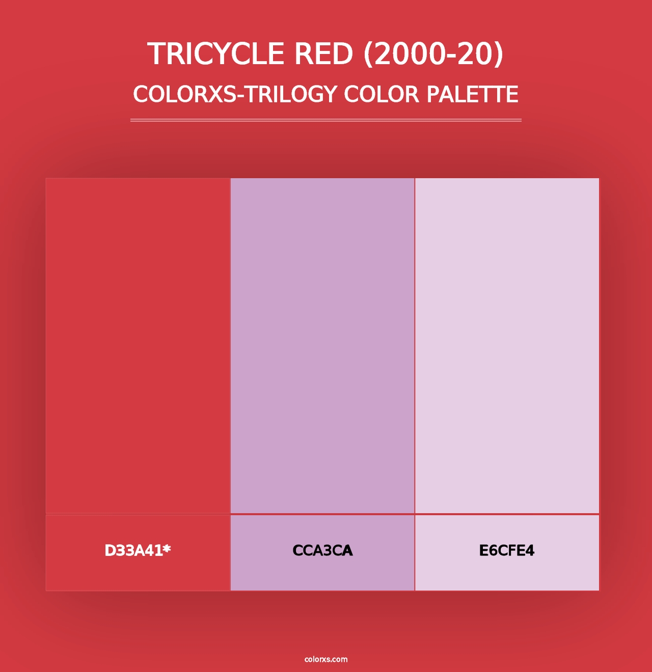 Tricycle Red (2000-20) - Colorxs Trilogy Palette