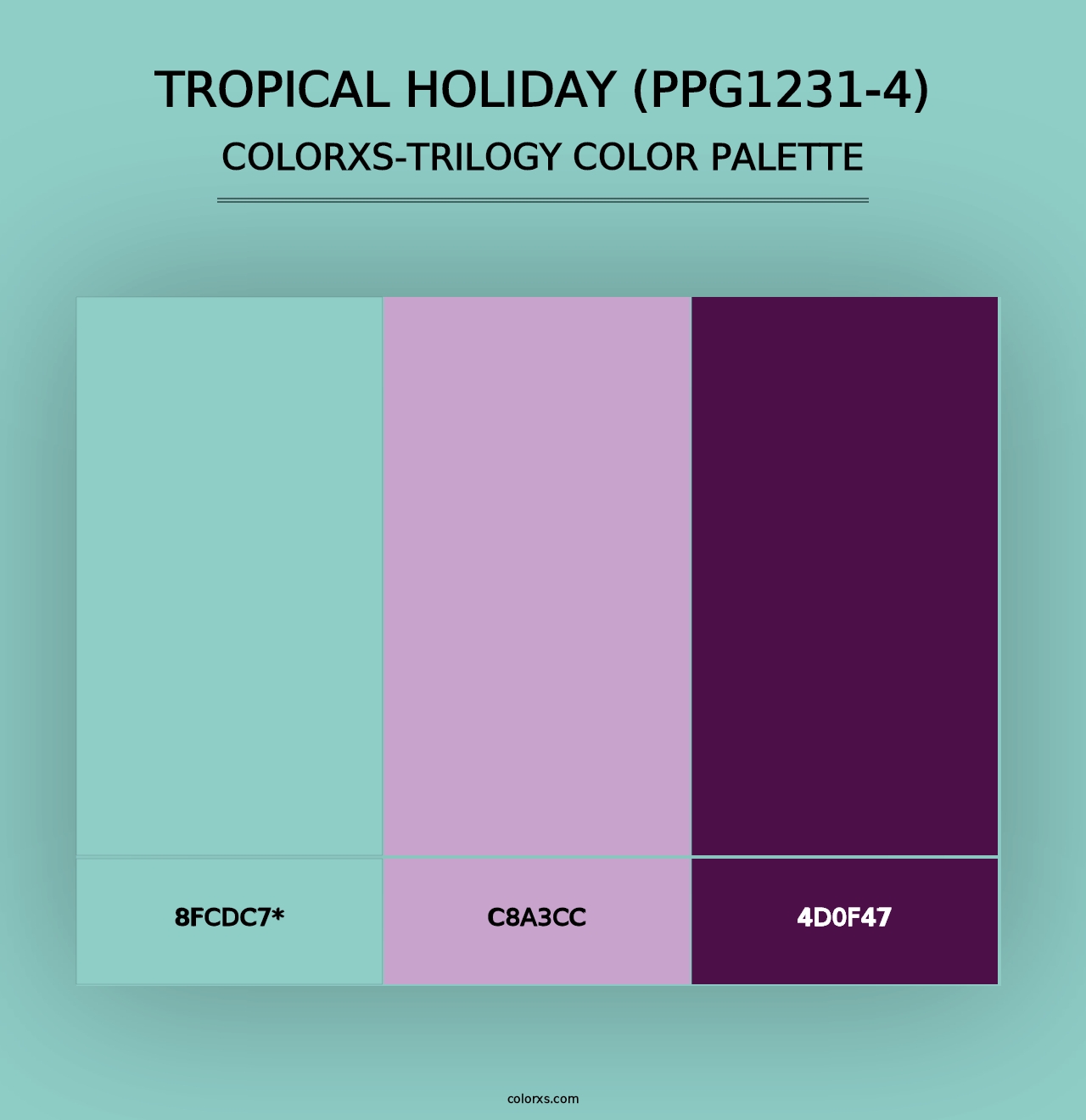 Tropical Holiday (PPG1231-4) - Colorxs Trilogy Palette